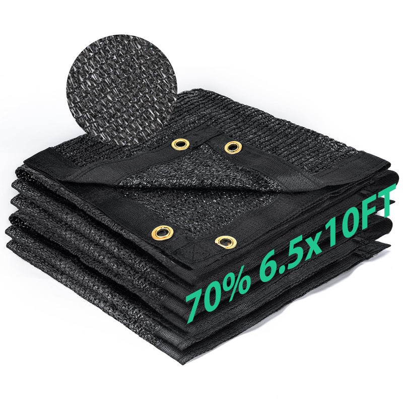 Kesfitt Garden 70% Shade Cloth  Resistant Sun Shade Net 6.5x10FT Mesh Tarp with HDPE Material and Reinforced Grommets Shade Trap for Greenhouse  Plant  Pergola  and Backyard Patio Sunshade - Image 1